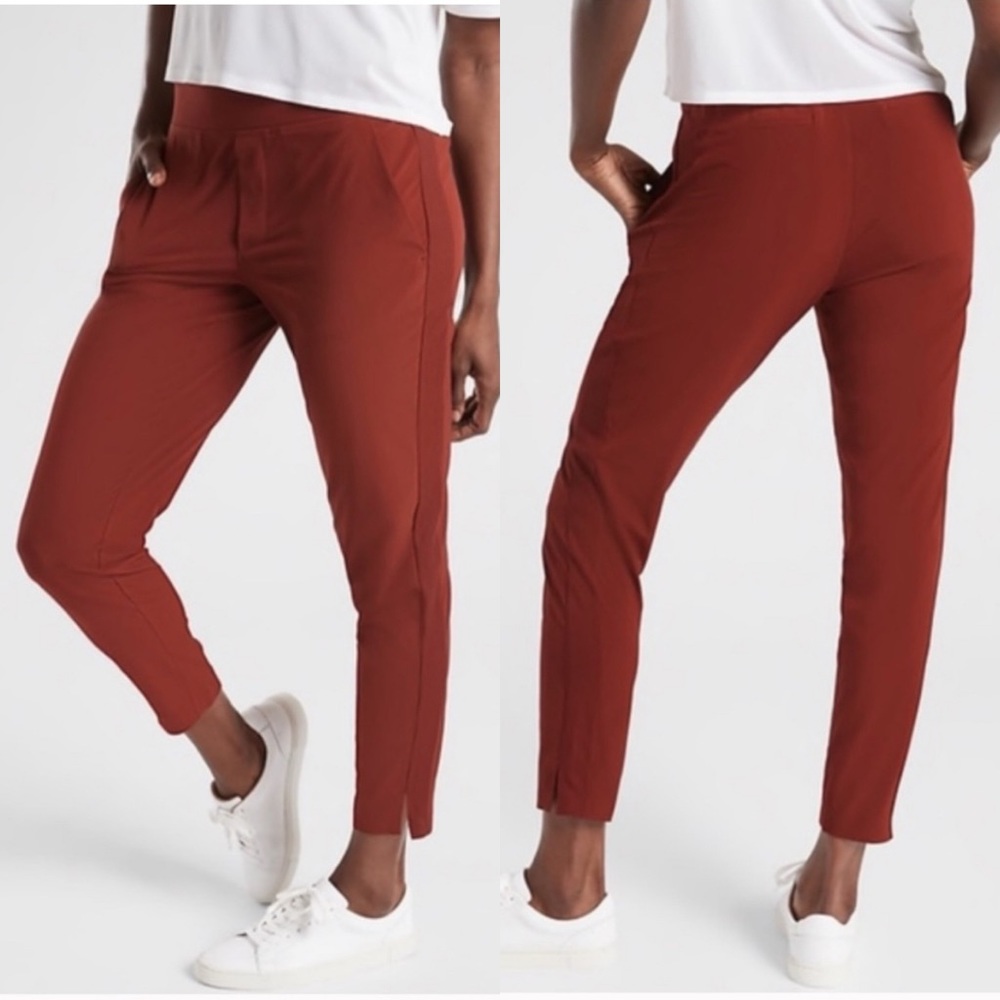 Athleta Brooklyn Ankle Pant Cinnamon Red